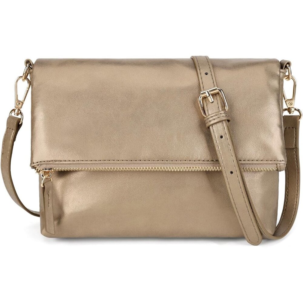 〽️Women Bronze Multi-Functional Wristlet Crossbody Purse Shoulder Bag